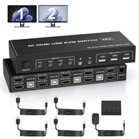 4 Port HDMI Dual Monitor KVM Switch