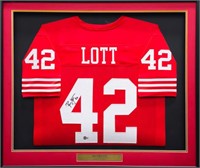 49ers Ronnie Lott Signed Framed Jersey Beckett