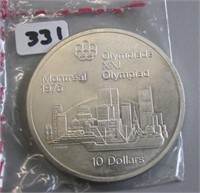 1976 Montreal Olympiade Silver Ten Dollar Coin