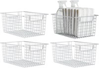 Stackable Wire Baskets (12x9x6in  4 Pack)