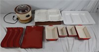 Collection of kitchen ware and dining trays