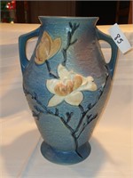 Roseville Blue Magnolia Vase Pottery
