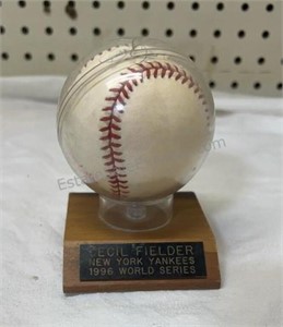 Signed New York Yankees Cecil Fielder Baseball
