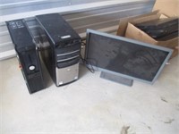 Monitor & Two Desktops parts untested