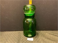 MCM Belgium Green Glass Apothecary Jar