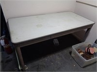 Metal Leged Work Table w/Drawer