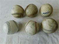 Six soft balls