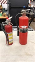 2 fire extinguishers