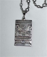 26" Silver Taxco Myan Necklace 27 Grams (Beauty)