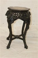 Antique Chinese Octagon Plant Stand, heavily