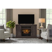 54” Electric Fireplace TV Stand, Honey Ash
