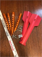 Tent stakes - red ones are for sand