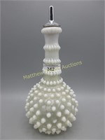 Nwood french opal Hobnail barber bottle