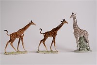 Porcelain Giraffe Sculptures Goebel etc