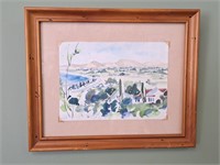 NICKI WATERS WATERCOLOUR LANDSCAPE OF HAWKES BAY