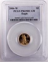 Coin 2006-W Gold 1/10th Eagle PCGS PR69DCAM Gold