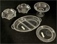 (15pc) Candlewick Glass Dishware