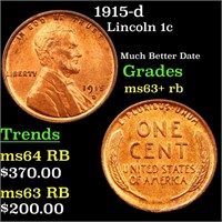 1915-d Lincoln 1c Grades Select+ Unc RB