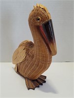 Vintage Shanghai Wicker Pelican Figure