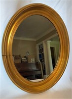 Antique Oval Gilt Wood Wall Mirror