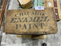 Chicago Enamel Paint Wood Crate
