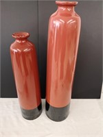 Two matching home decor tall vases