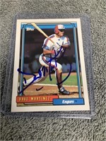 1992 Topps Dave Martinez Card  Autographed
