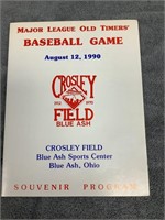 1990 Old Timers Game Scorecard w/ Autographs
