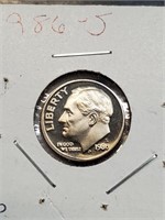 1986-S Proof Roosevelt Dime