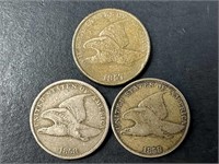 Flying Eagle Cents (1857, 1858 large/small letter)