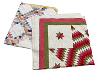 2 Vintage Hand Stitched Quilts, Bethlehem Star