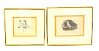 Two Framed Prints of Dog