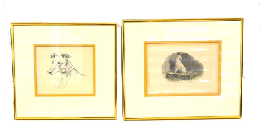 Two Framed Prints of Dog