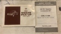 1984 Nissan Pick-Up Owner’s Manual & Radio Guide
