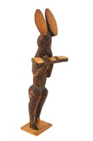 African wooden carved statue - Rabbit