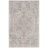 Astra Washable Silver Grey 3 ft. X 5 ft. Rug