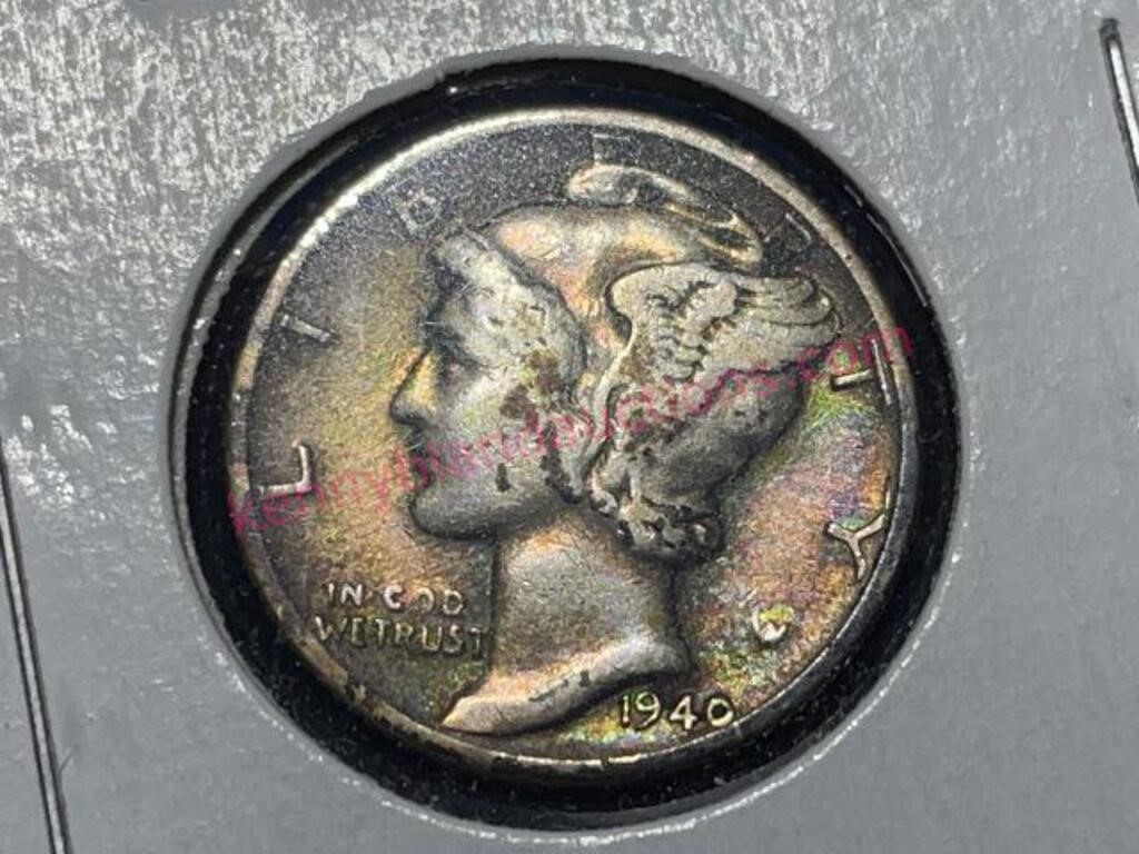 1940 Mercury Silver Dime (90% silver)