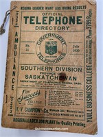 1920 Official Telephone Directory For Southern Sas