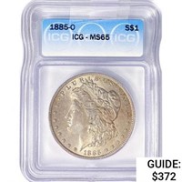 1885-O Morgan Silver Dollar ICG MS65