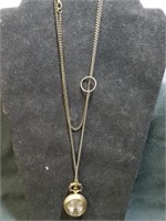 Pocket Watch Pendant on Chain, 16"