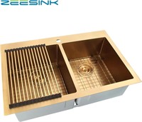 Double Bowl Kitchen Sink,Drop in  33 X 22