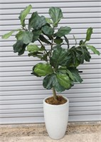 Artificial Fiddle Leaf Fig Tree Plant Ceramic Pot