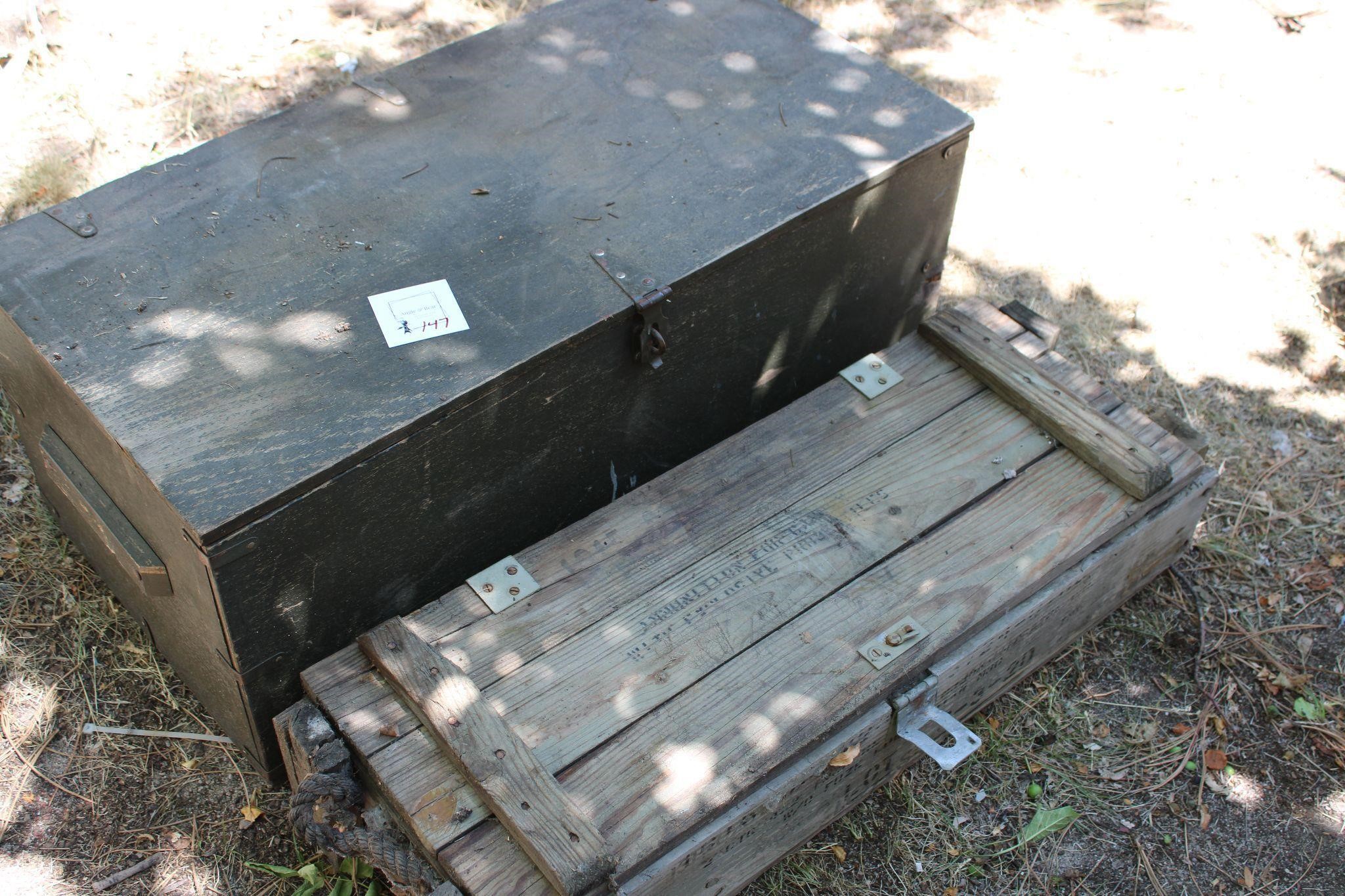 Ammo Box and Green military locker