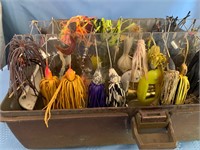 Vintage Fishing Lures & Spinners in Tackle Box