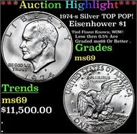 ***Auction Highlight*** 1974-s Silver Eisenhower D