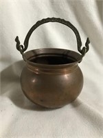 Copper and brass handle kettle