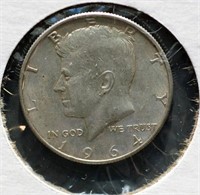 Two 1964 Kennedy Half Dollar Coins