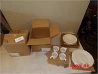 2 SETS OF WHITE DISHES