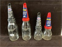 2X PLASTIC TOP ESSO AND AMPOL OIL TOPS AND