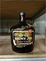 Vtg 4/5 qt Little Brown Jug bourbon bottle